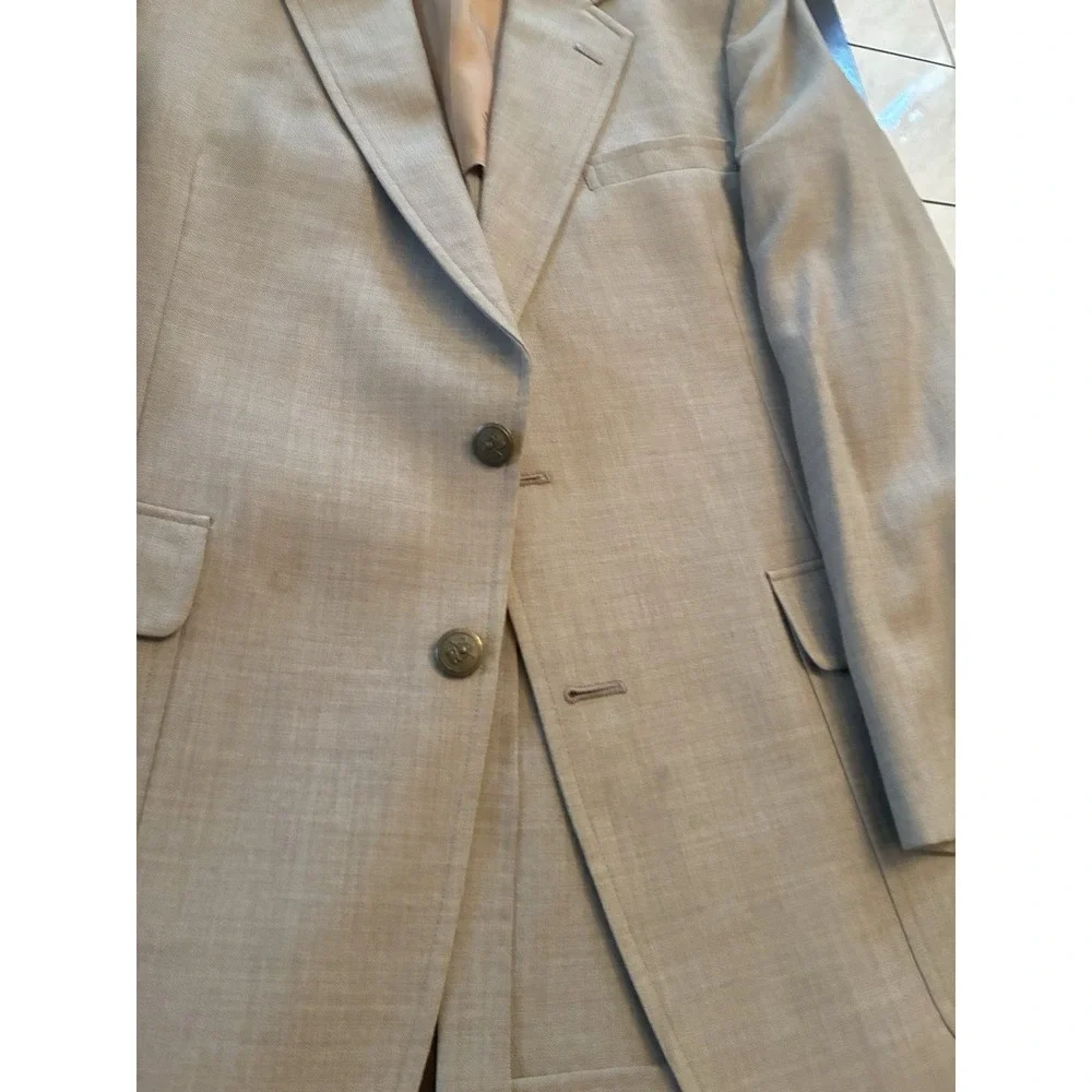 Jack Nicklaus Golden Bear‎ Hart Schaffner Marx Beige Blazer Mens half lined